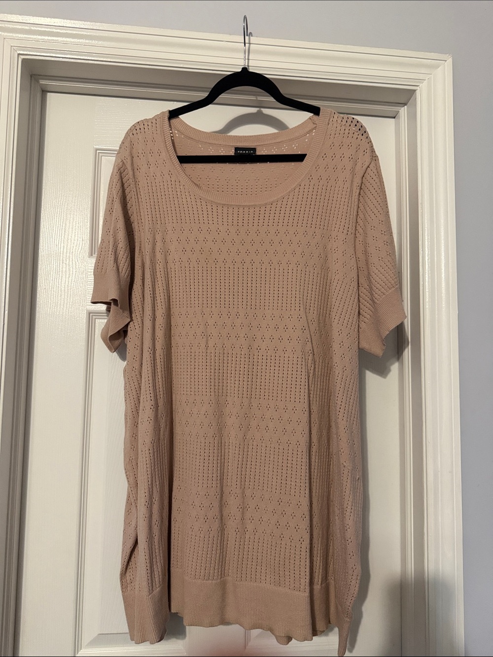 torrid Beige Openwork Knit Tunic
